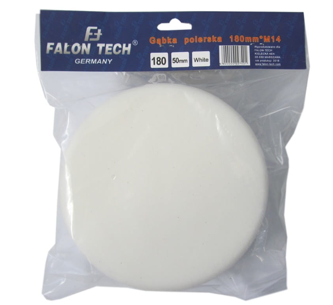 FalonTech 180 Leštící houba kotouč bílý M14 180mm středně tvrdý