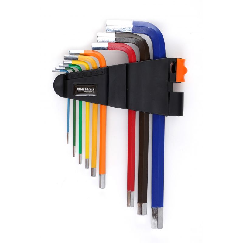 Kraft&Dele KD11931 Imbusové klíče barevné imbusy 9ks HEX 1,5-10