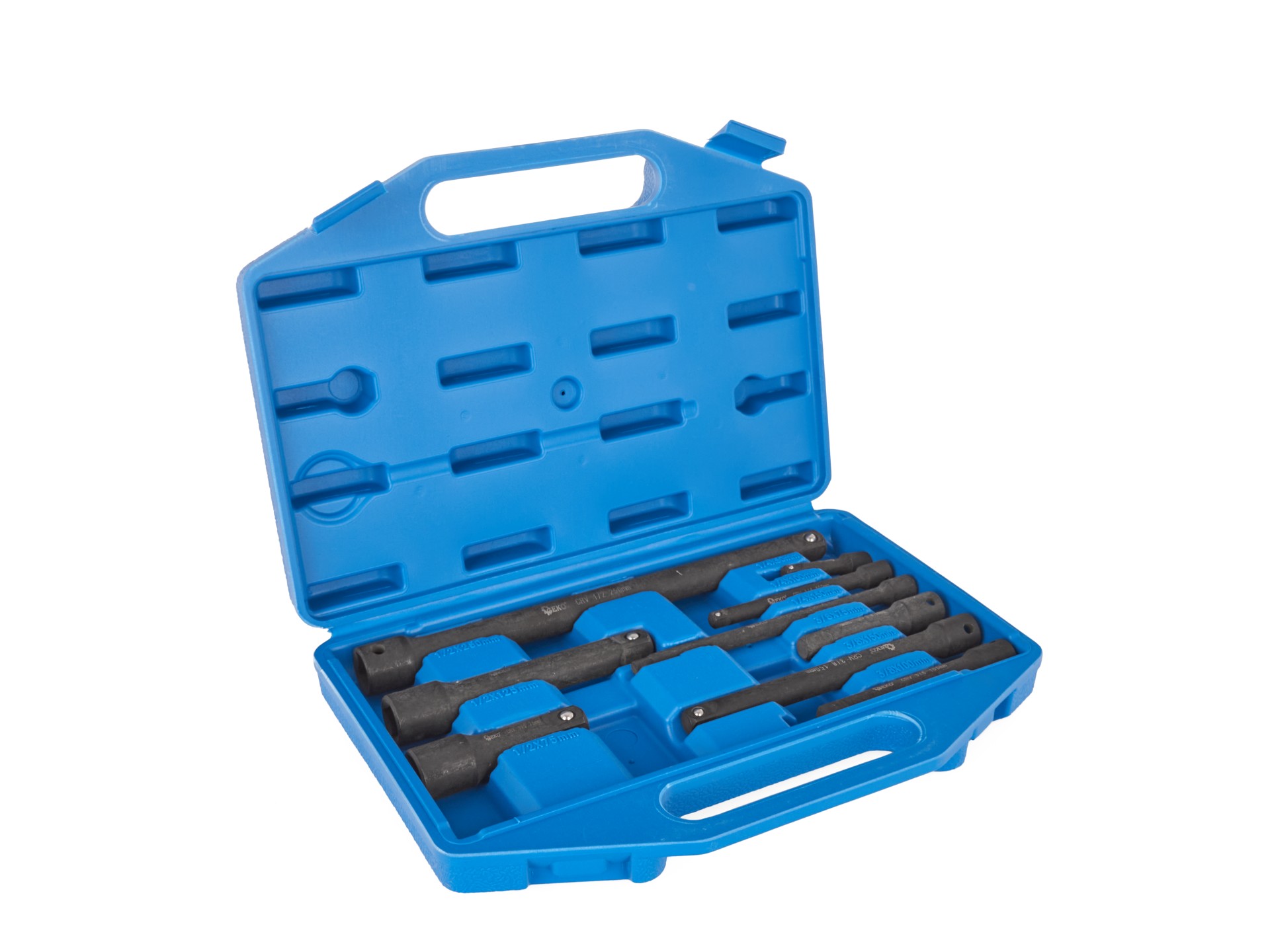 GEKO G10531 Prodlužovací gola nástavec klíče 1/4" 3/8" 1/2" CrV 9ks