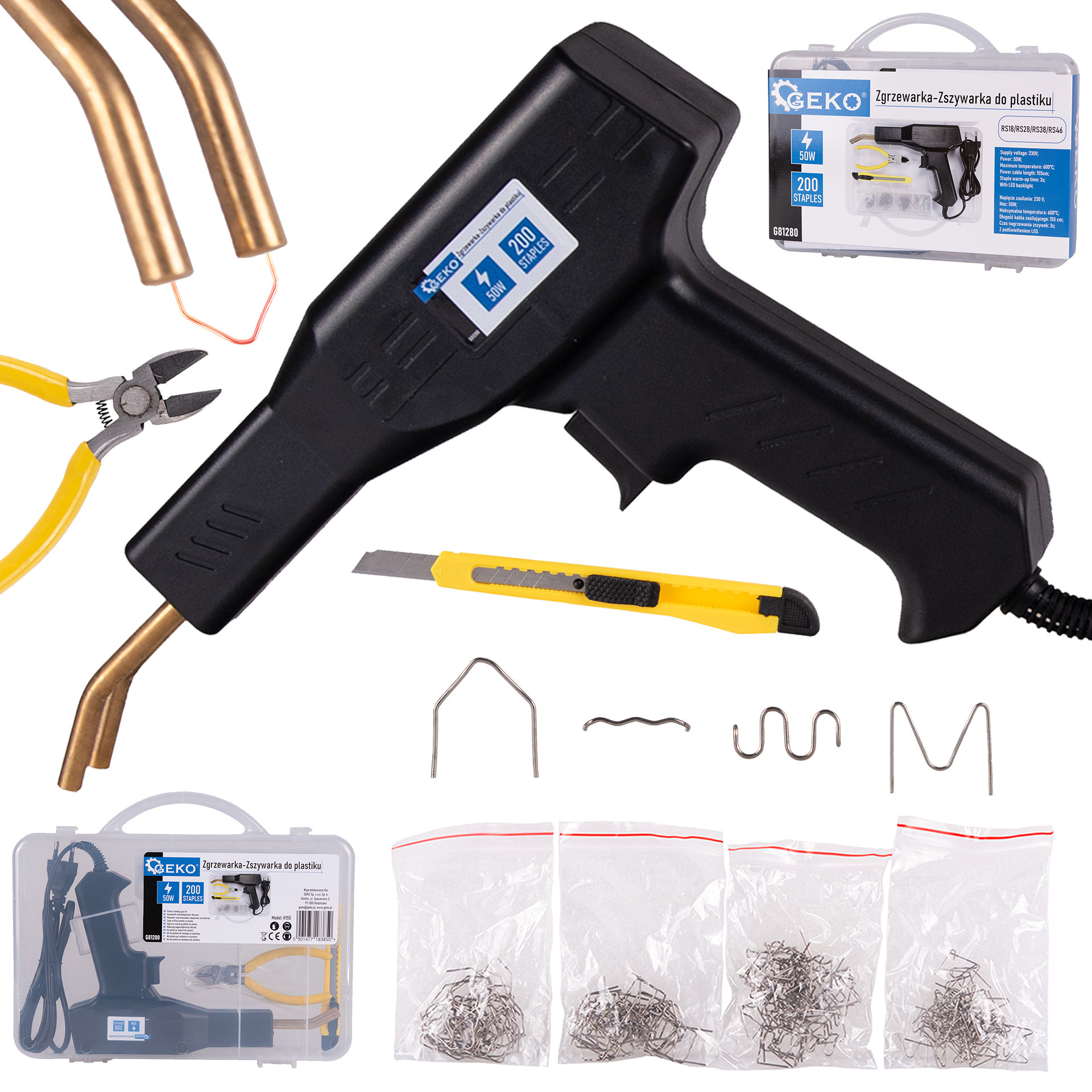 GEKO G81280 Svářečka plastů sešívačka na plasty 50W