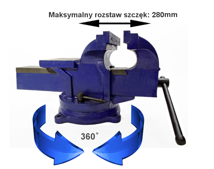 Kraft&Dele KD1104 Svěrák dílenský 200 mm s kovadlinou - otočný 360 stupňů, svěrka