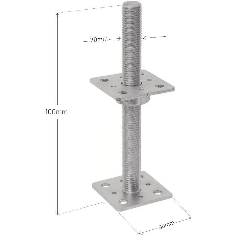 Irma UBK90 Základna držák pro sloupy trámy 2x 90x90x4 M20 x100mm