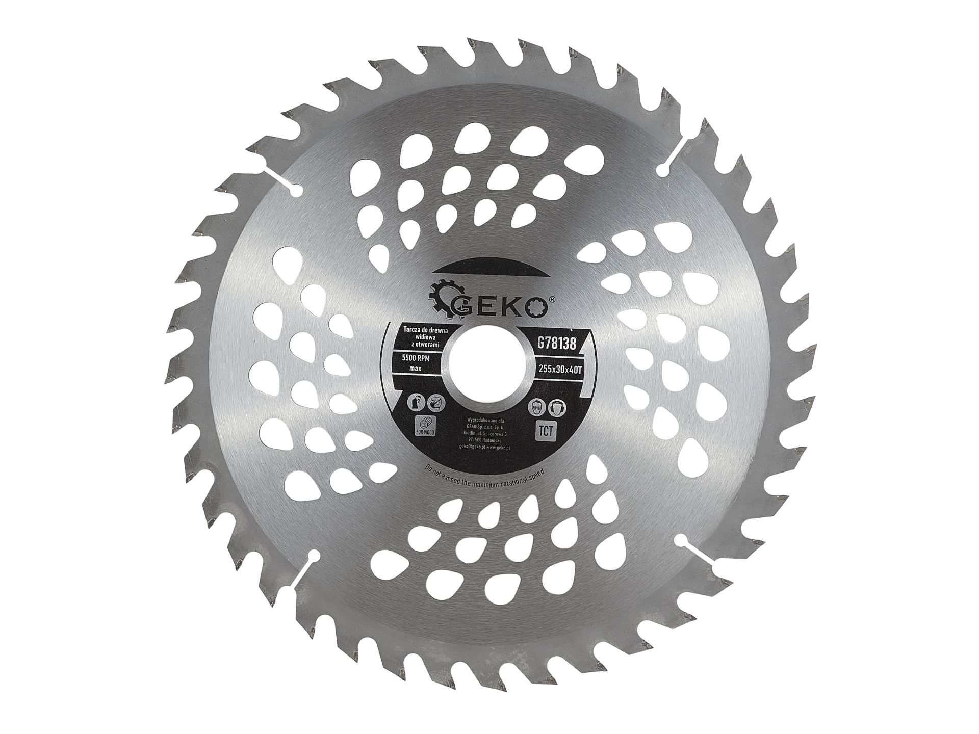 GEKO G78138 Vidiový kotouč na dřevo pro řezání dřeva 255mm 30mm 40T