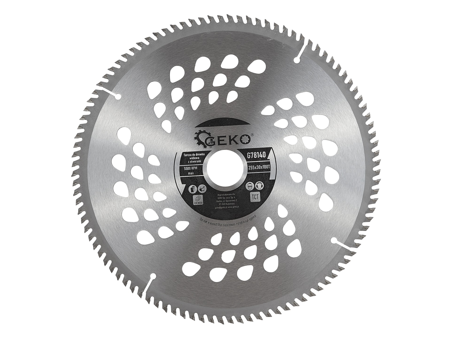 GEKO G78140 Vidiový kotouč na dřevo pro řezání dřeva 255mm 30mm 100T