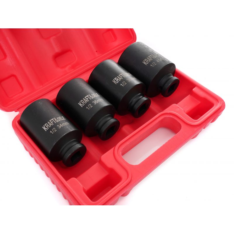 KRAFT&DELE KD11753 Nástrčné klíče 1/2" hlavice 34-41mm 4ks 6-hran