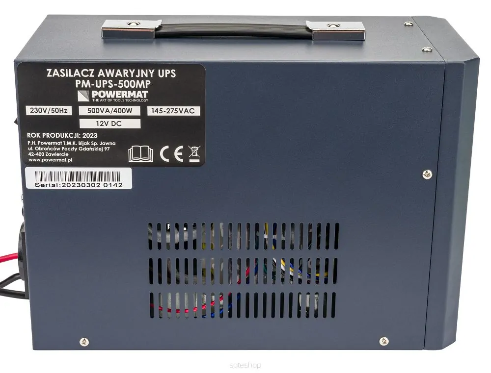 POWERMAT PM-UPS-500MP Záložní zdroj UPS LCD 500V 400W Konvertor