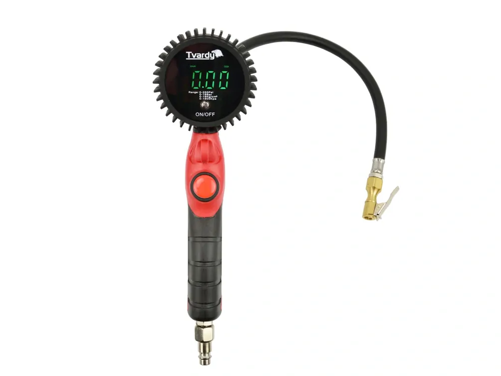 Tvardy T00241 Profesionální pistole na huštění pneumatik s digitálním LED tlakoměrem 0-18bar
