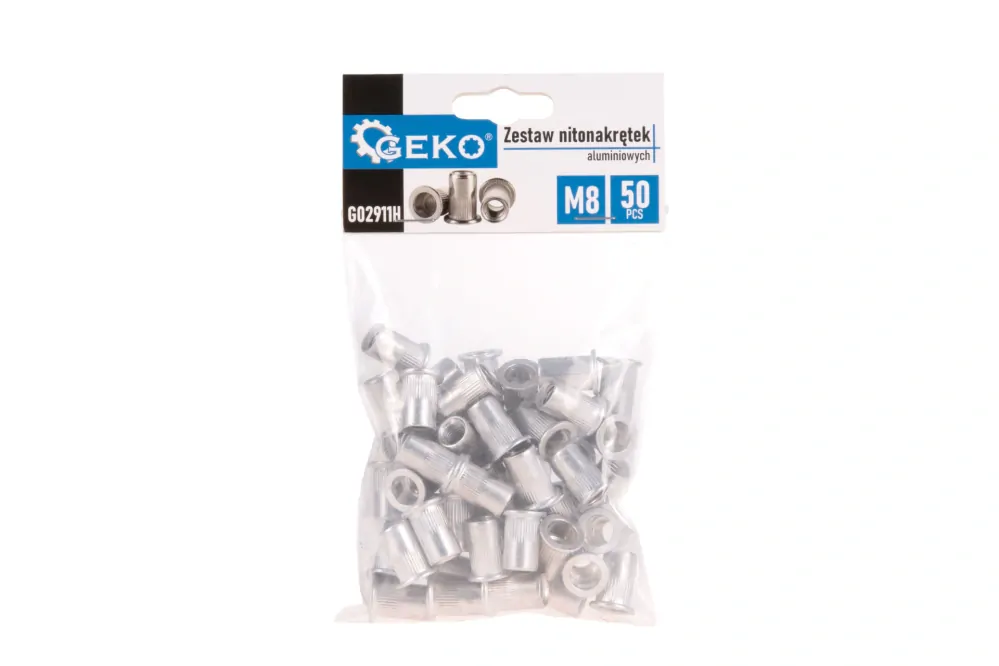 GEKO G02911H Sada hliníkových nýtovacích matic M8 50 ks