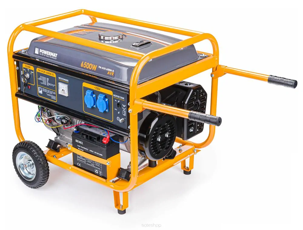 POWERMAT PM-AGR-6500M-EL ELEKTROCENTRÁLA GENERÁTOR PROUDU 230 V / 50 Hz 6500W