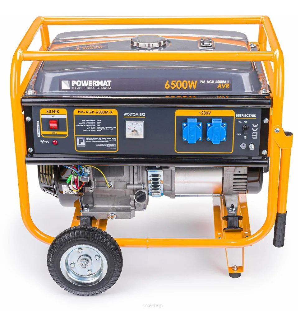 POWERMAT PM-AGR-6500M-K ELEKTROCENTRÁLA GENERÁTOR PROUDU 230 V / 50 Hz 6500W