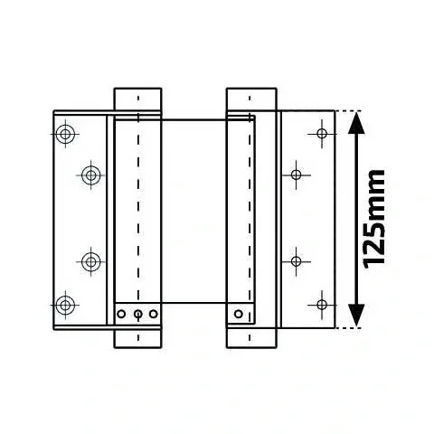 Irma ZWC125 Oboustranný pružinový pant závěs pro kyvné dveře 125mm chrom
