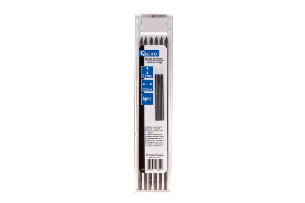 GEKO G29004A Náplně do truhlářské tužky 120x2,8mm 6 ks