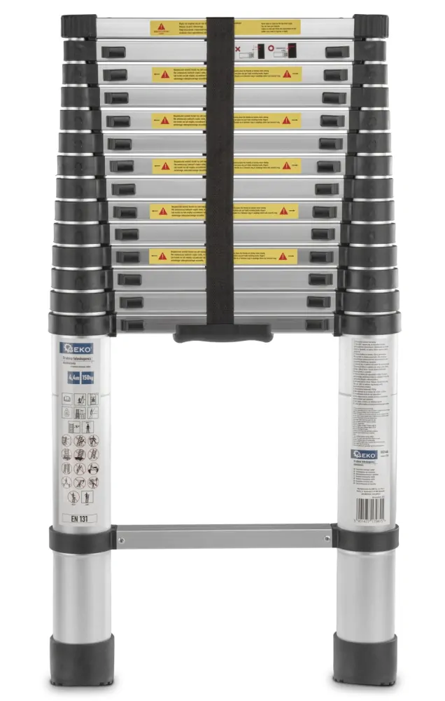 GEKO G02446 Hliníkový teleskopický žebřík 4,4m 150kg