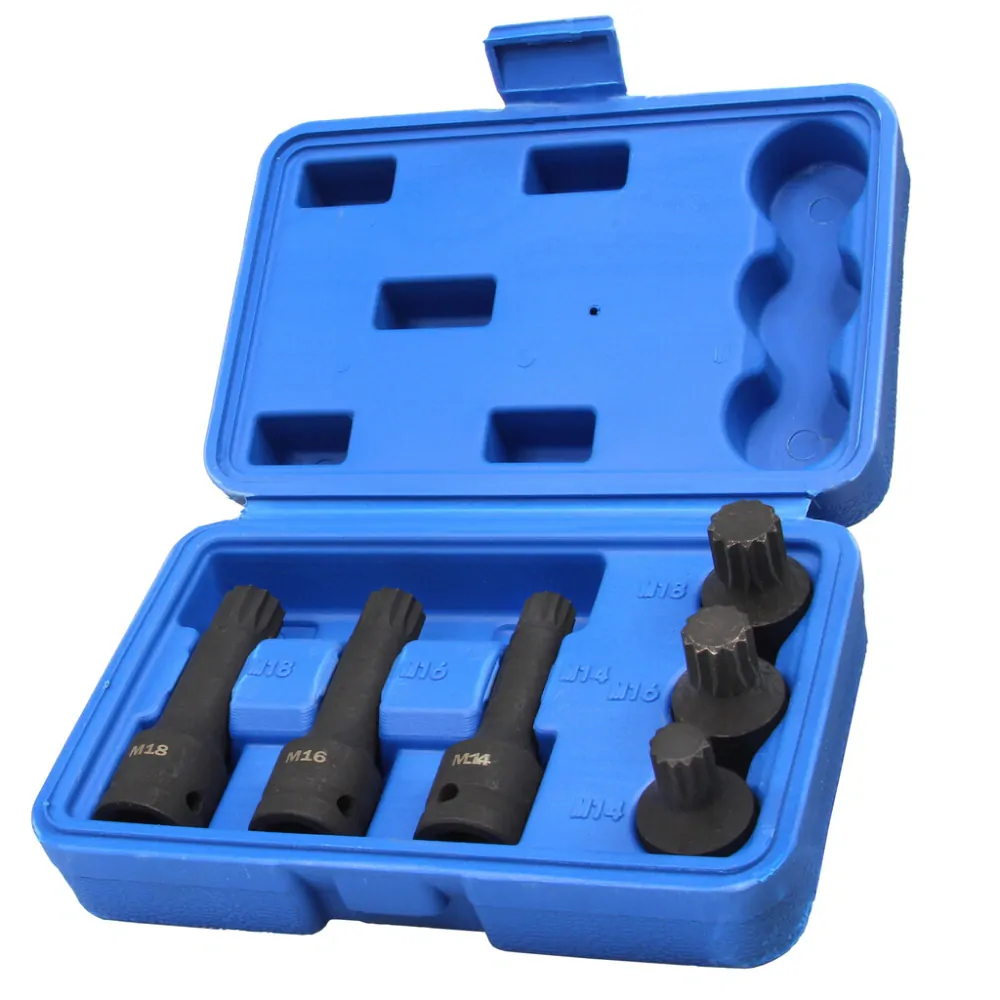 MAR-POL M66416 Nástrčné klíče SPLINE 1/2" M14-M16-M18 6ks