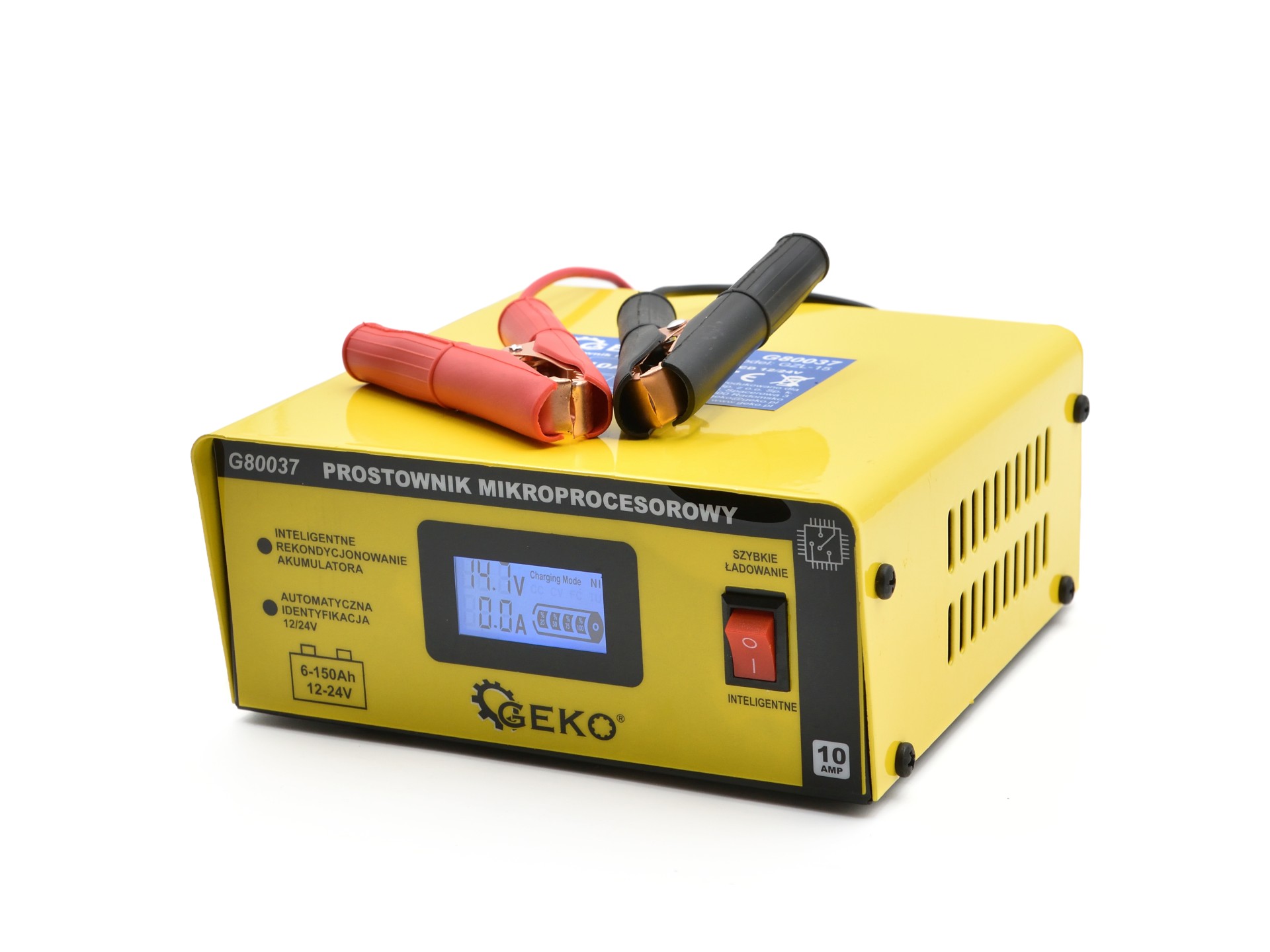 GEKO G80037 Mikroprocesorová nabíječka LCD 12/24V 10A