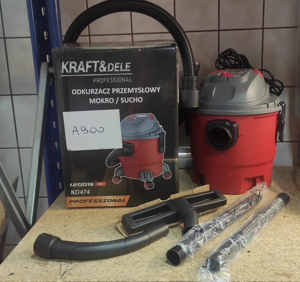 Kraft&Dele KD474 Průmyslový vysavač 1200W / 15L / 230V Pro mokré suché vysávání A900