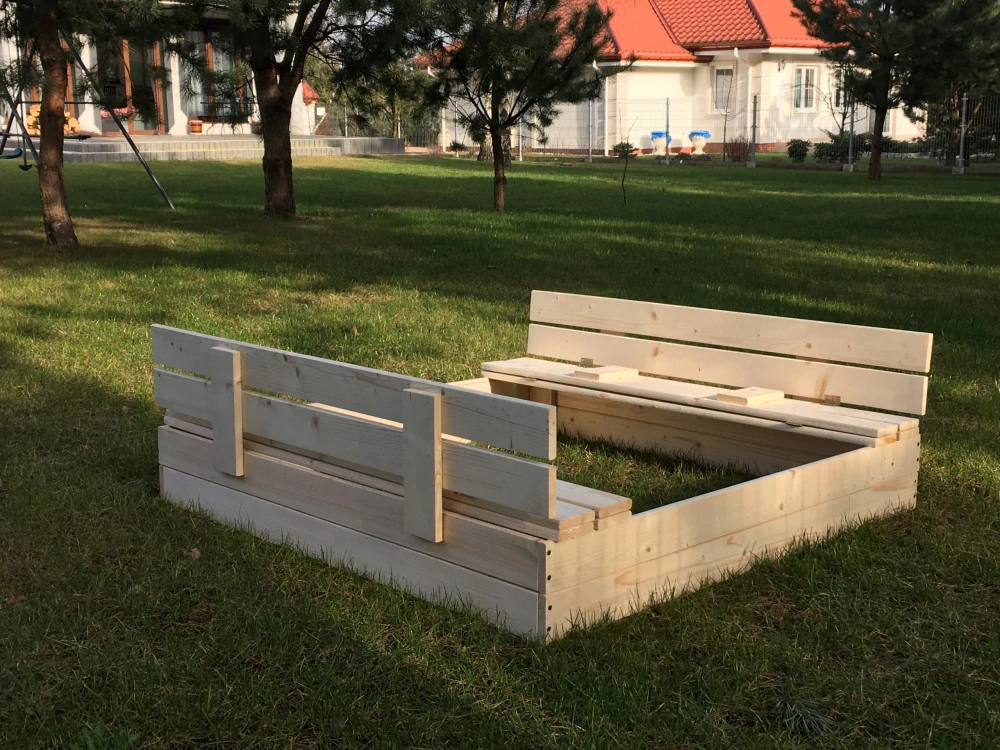 SZPILA 150 Drěvěné pískoviště s lavičkami 150cm impregnované borovice