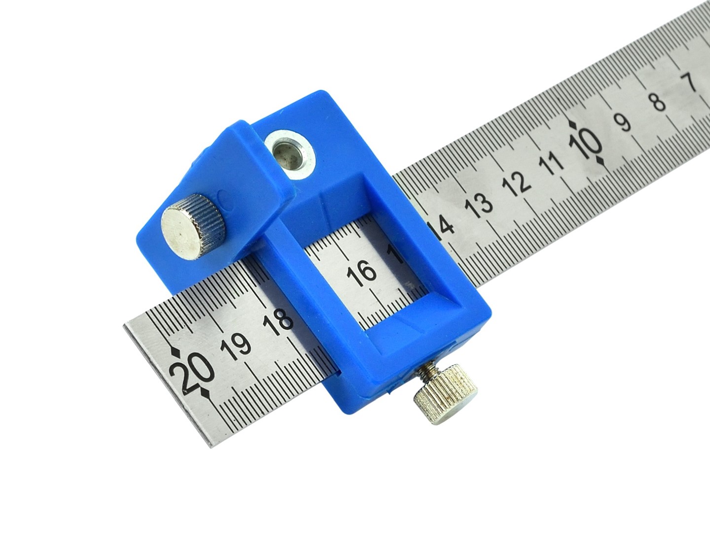 GEKO G64998 Univerzální šablona měřítko pravítko pro měření otvorů 410x300mm