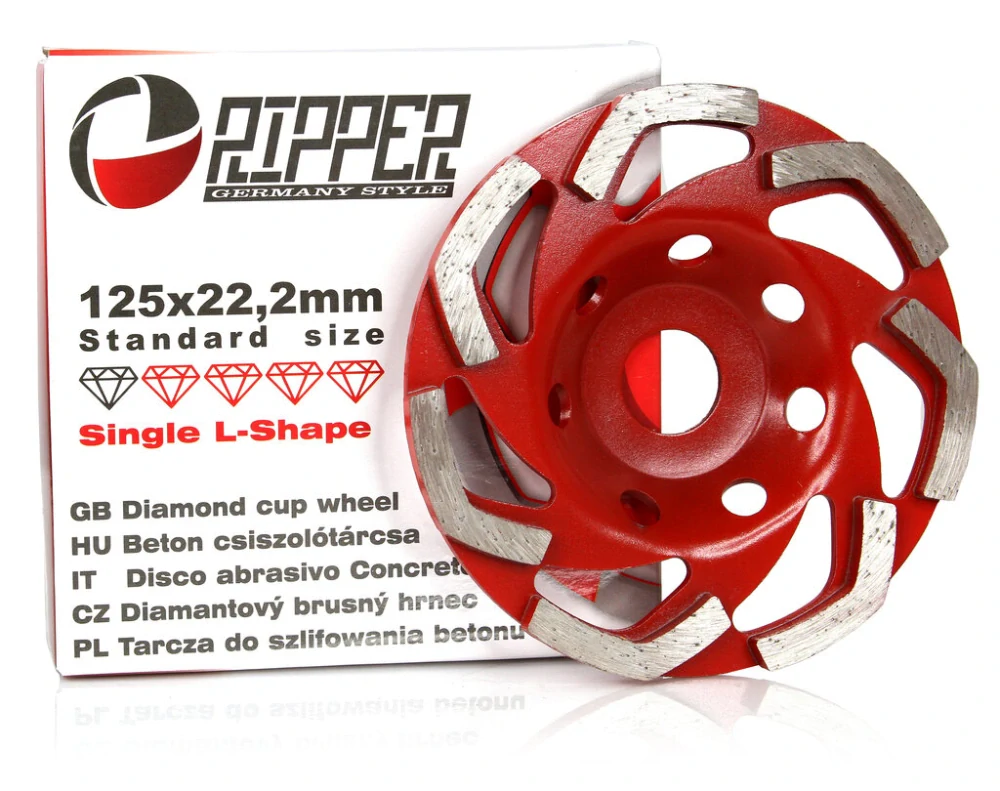 MAR-POL M90901 DIAMANTOVÝ KOTOUČ NA BETON 125 mm x 22,2 mm JEDNODUCHÝ FORMÁT L