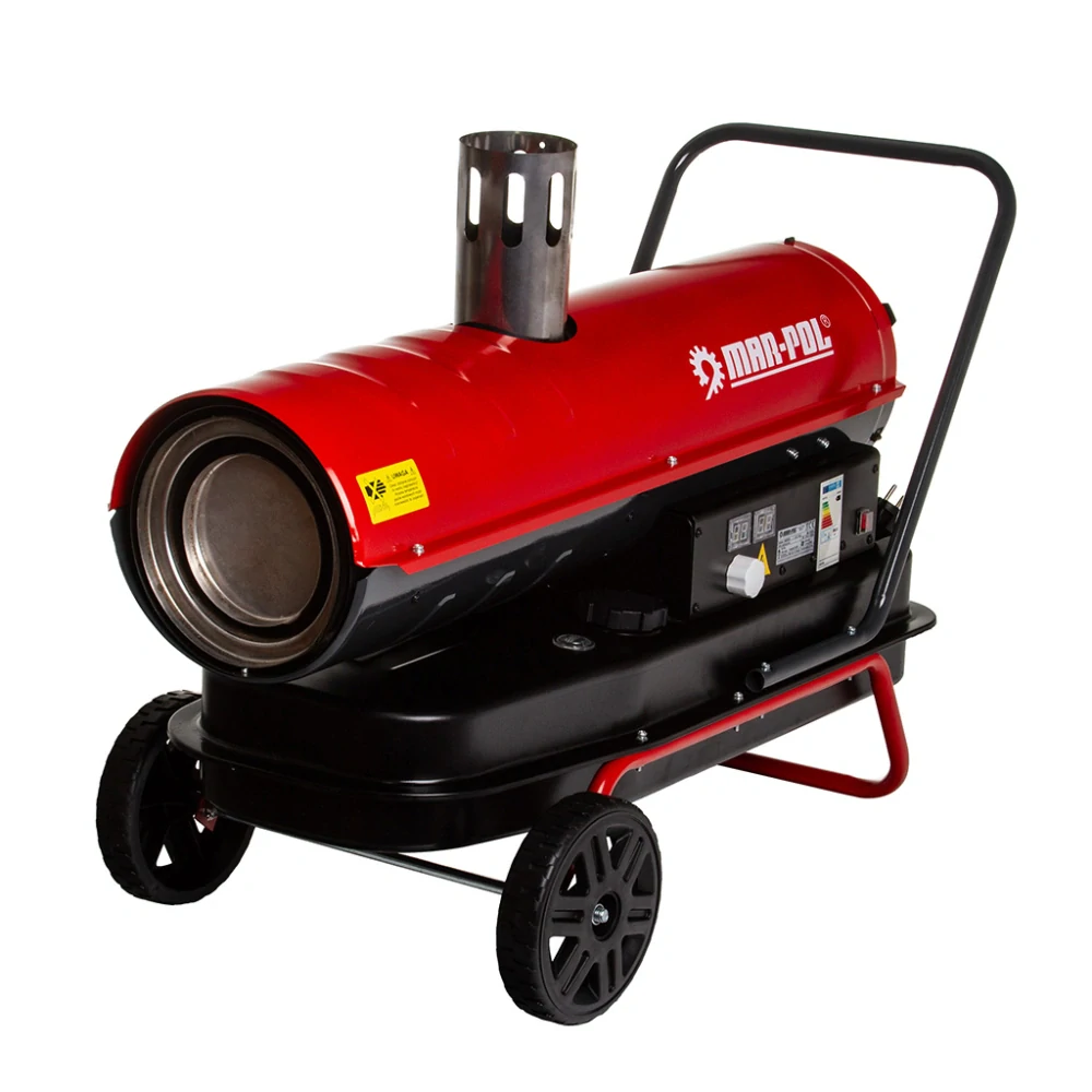 MAR-POL M80934 Naftový ohřívač topidlo s komínem 30kW digitální termostat