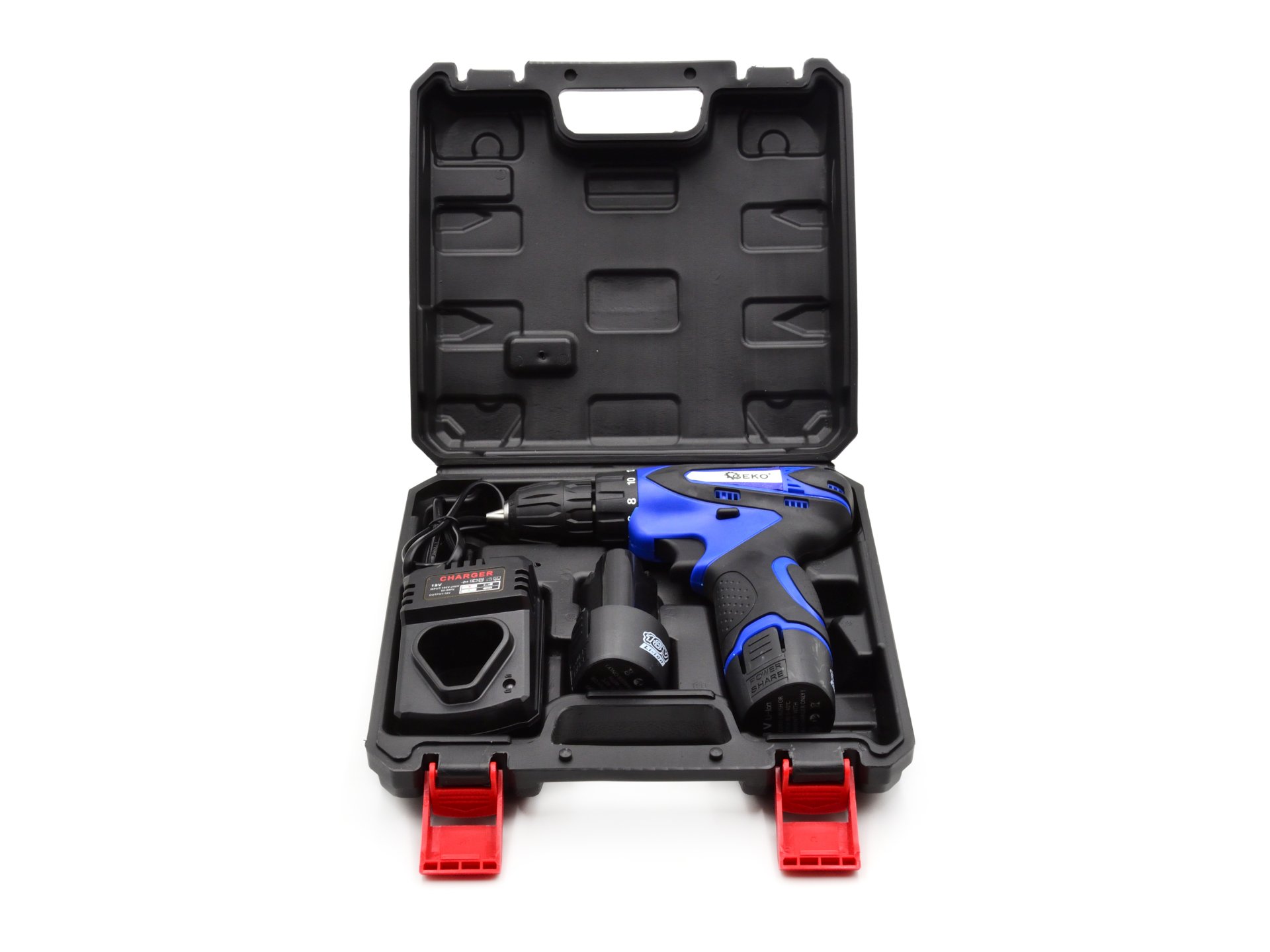 GEKO G80653 18V AKU VRTAČKA Li-Ion, aku šroubovák 10mm + 2 BATERIE SADA