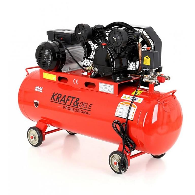KRAFT&DELE KD402 Olejový kompresor 100L 2,8kW / 3,8HP 230V 2 písty