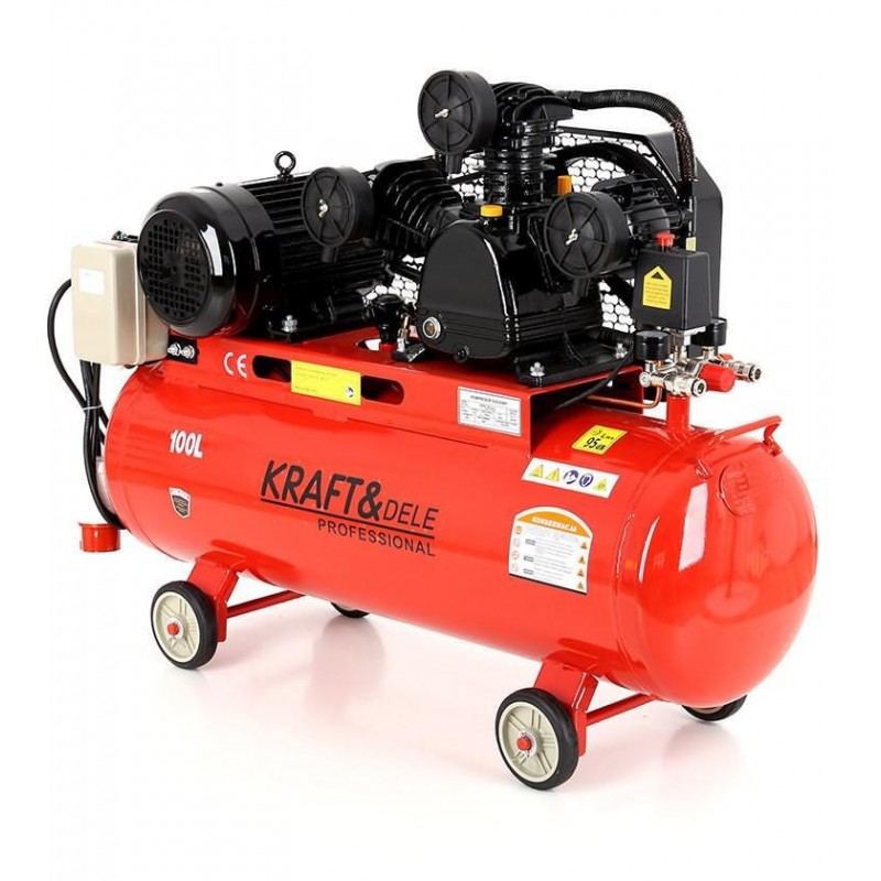 KRAFT&DELE KD1477 100l Kompresor olejový 4,1kW 590l/min 3 PÍSTY 400V + ODLUČOVAČ