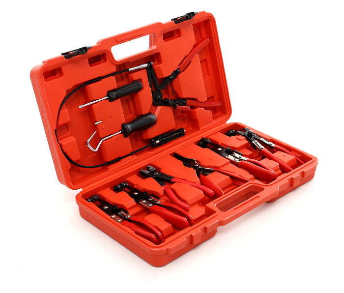 KRAFT&DELE KD10513 Kleště na stahovací samosvorné pásky spony svorky 9ks sada