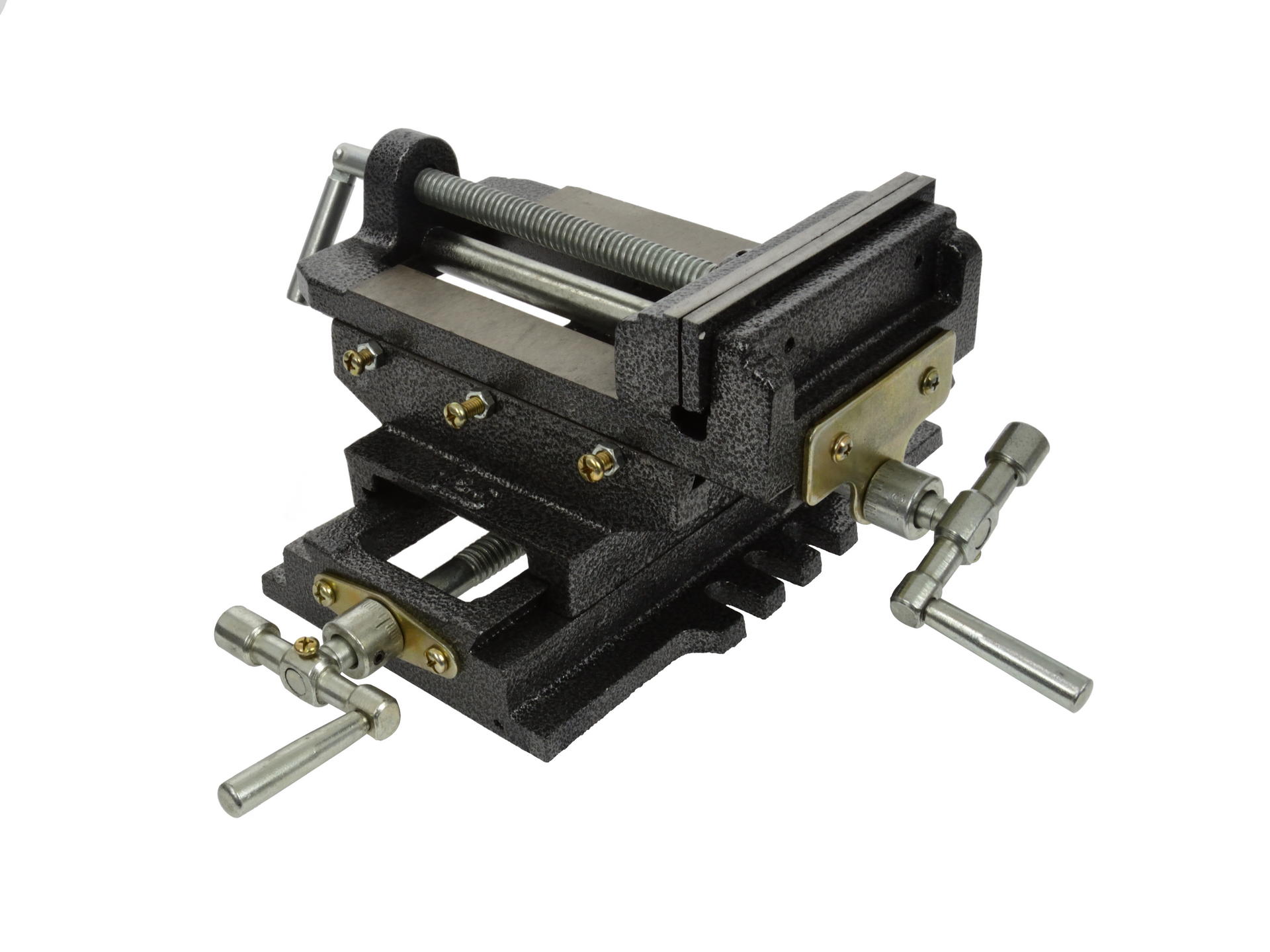 GEKO G01028 Křížový svěrák dvouosý s čelistí 125mm dílenský strojní