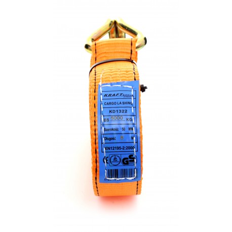 KRAFT&DELE KD1322 Upínací přepravní pás s hákem 8m/50mm/5t popruh kurta