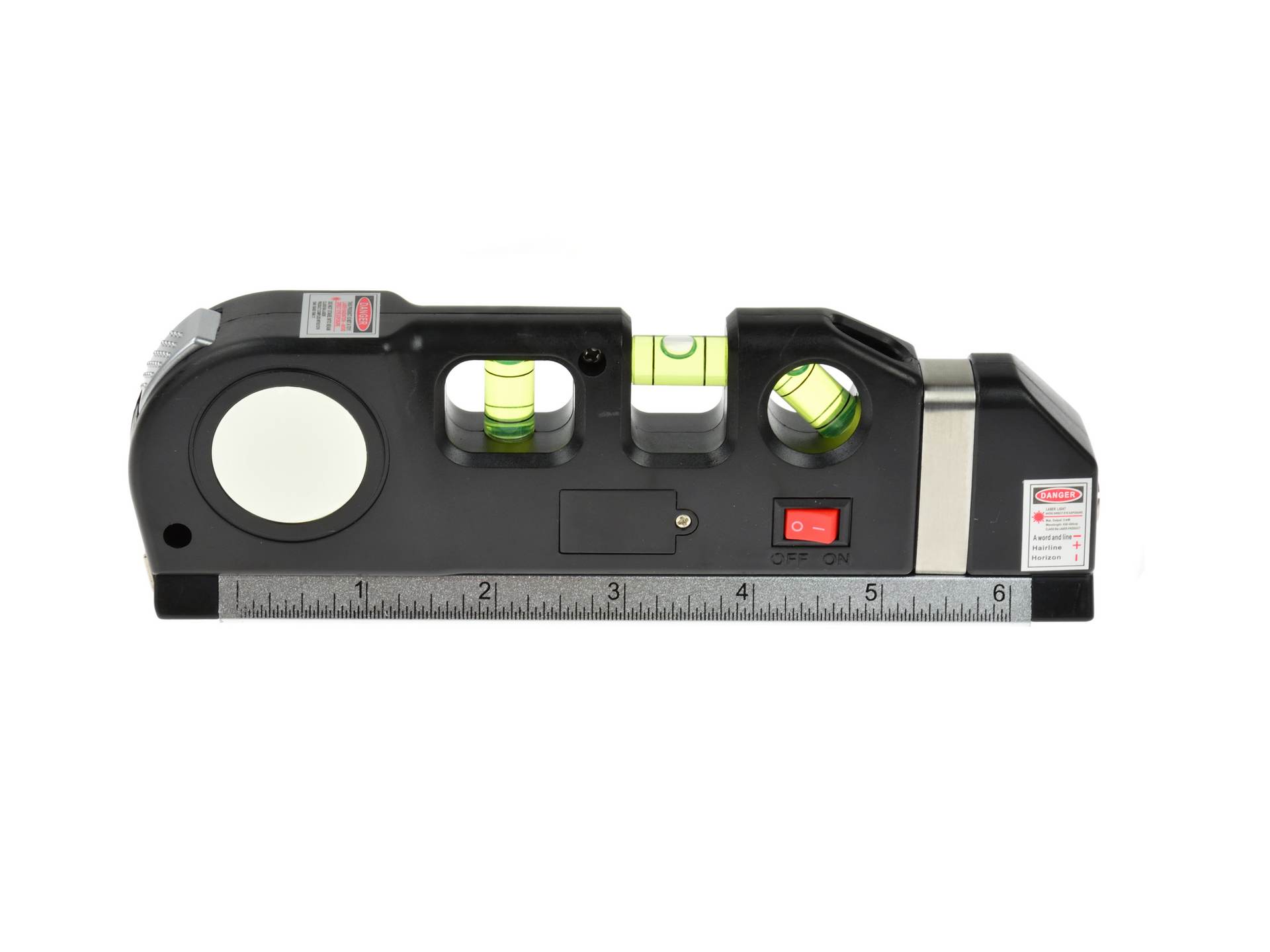 GEKO G03310 Vodováha laserová s měrítkem a metrem 2,5 m