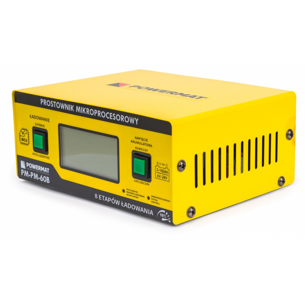 POWERMAT PM-PM-60B Mikroprocesorová nabíječka autobaterií 6V/24V 