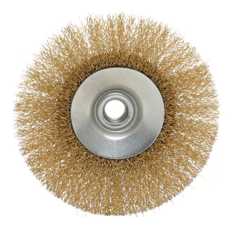 Kraft&Dele KD10983 Drátěný rotační mosazný kartáč dráťák 4.5"115mm M14