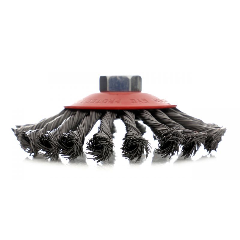 Kraft&Dele KD10985 Drátený rotační kartáč, pletený 4" 100mm na brusku