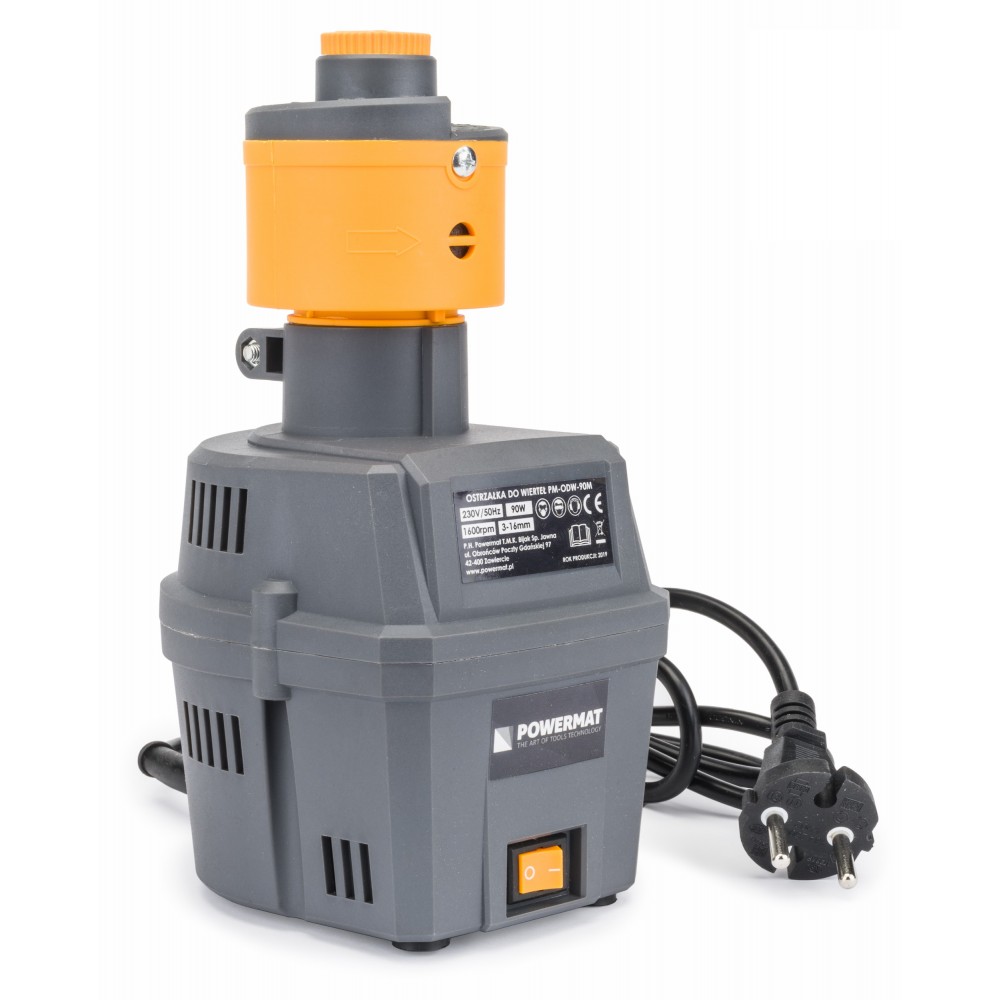 POWERMAT PM-ODW-90M Elektrická ostřička vrtáků 3-16mm 90W 2 výměnné hlavice