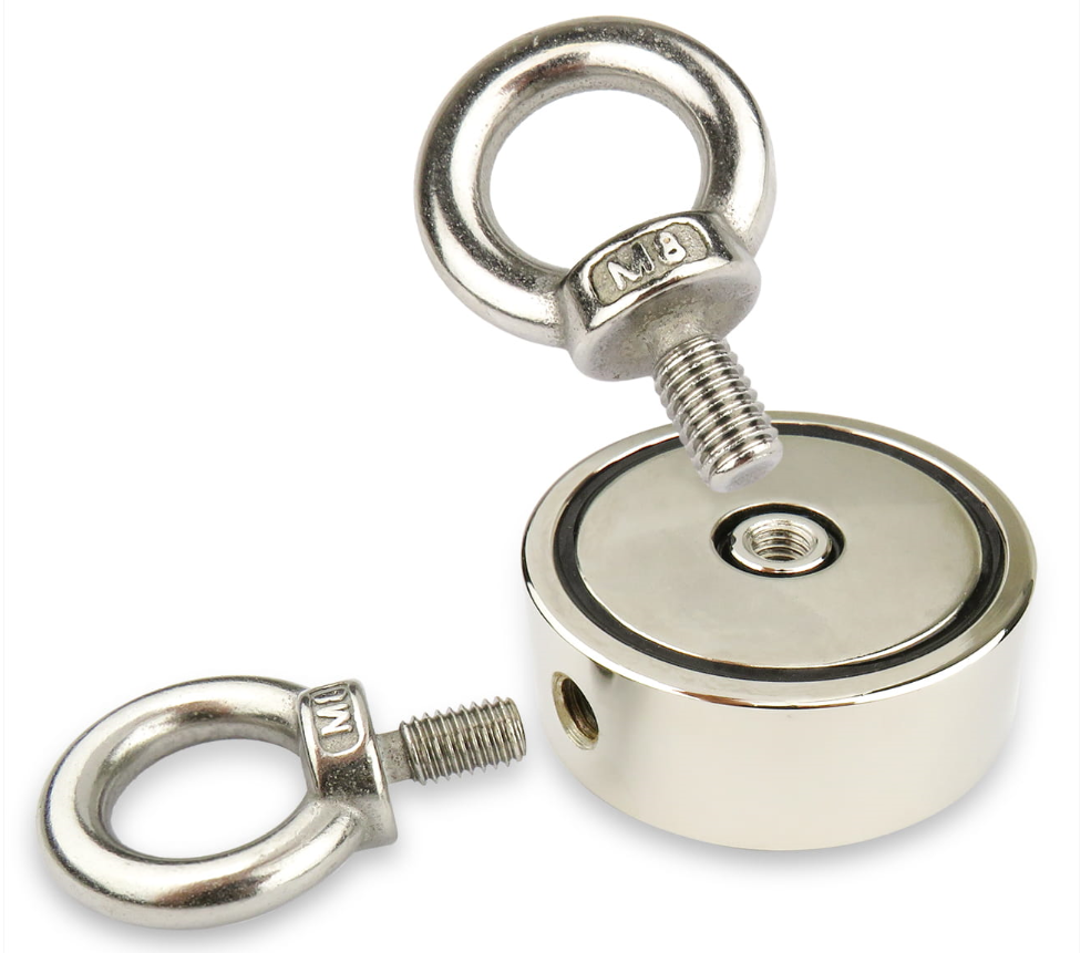 KraftDele KD10418 Neodymový magnet, lano s háčkem 20m 180kg
