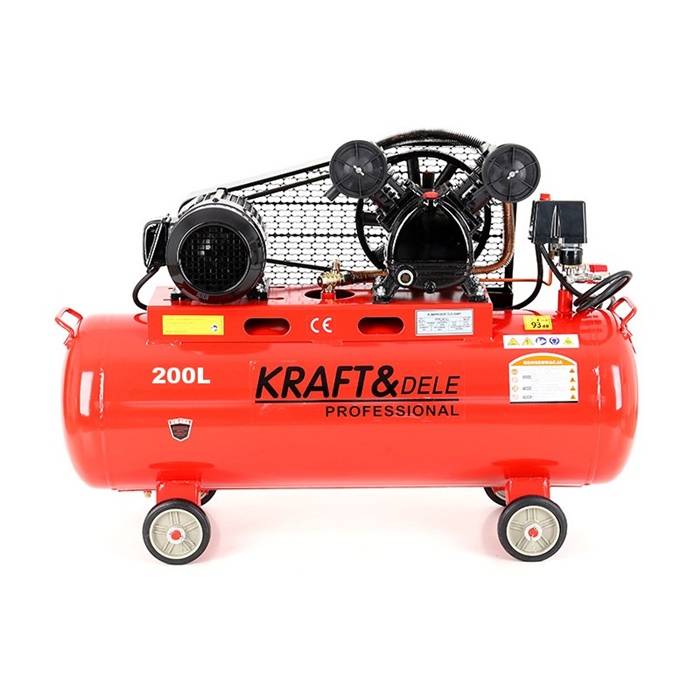 Kraft&Dele KD407 OLEJOVÝ KOMPRESOR 200L 2pístový 4,3kW (5,9HP) 380/400V 