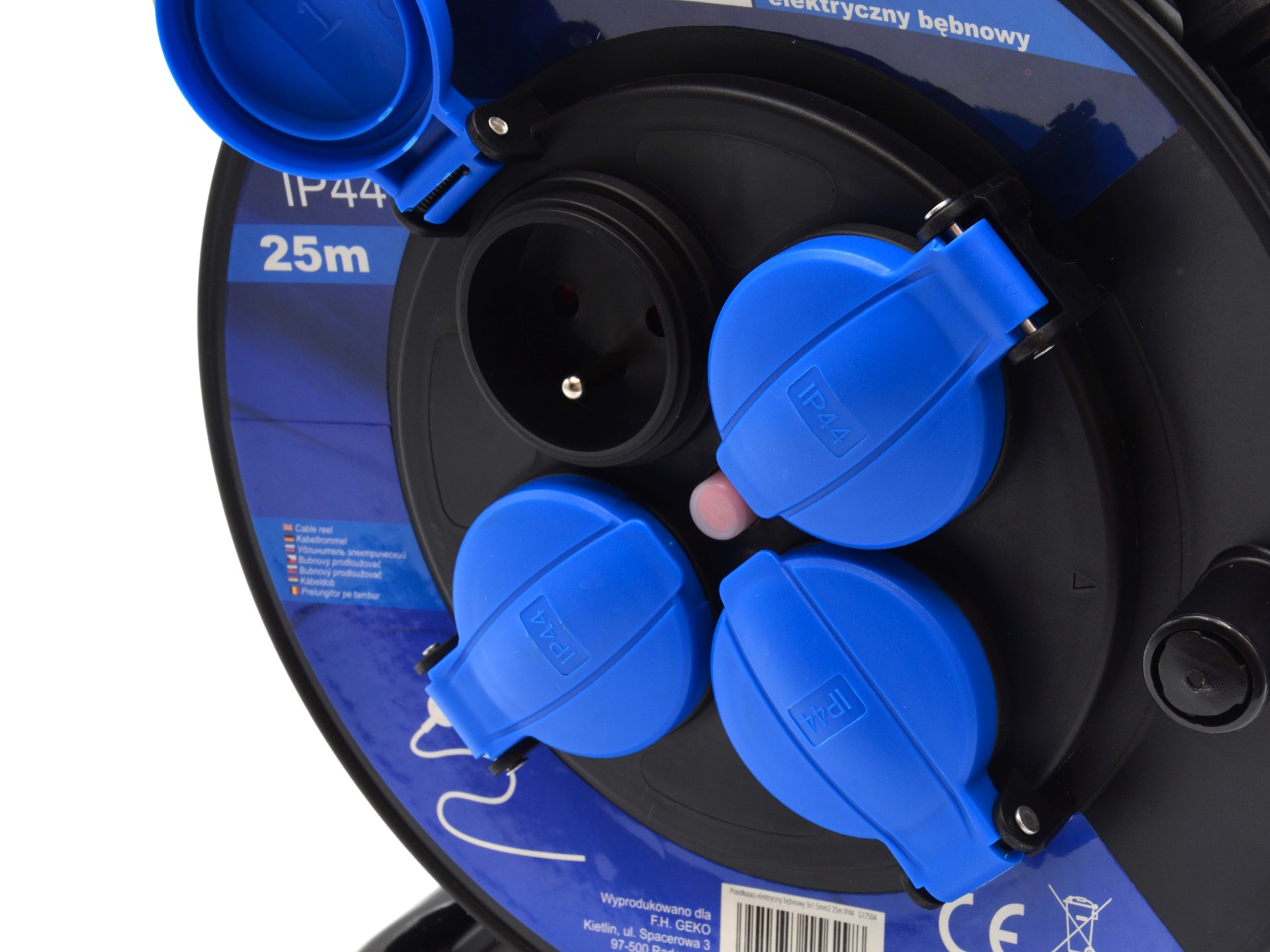 GEKO G17504 Prodlužovací kabel na bubnu prodlužovačka 3x1.5mm2 25m IP44