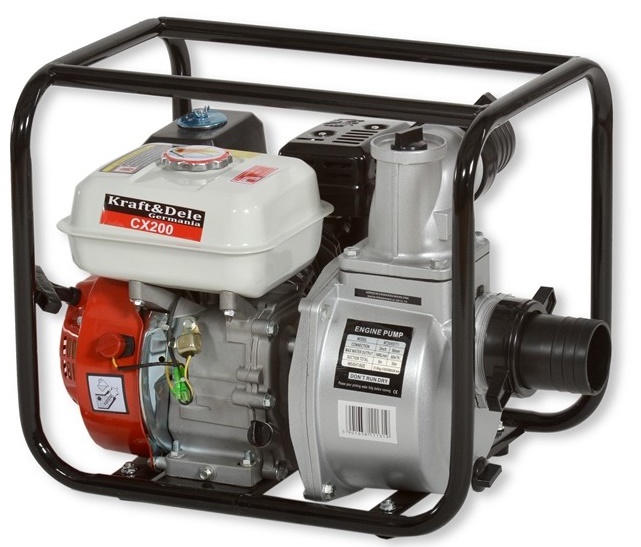 KRAFT&DELE KD770 Čtyřtaktní motorové čerpadlo, výstup 2"/50mm 5,5HP/4,1kW
