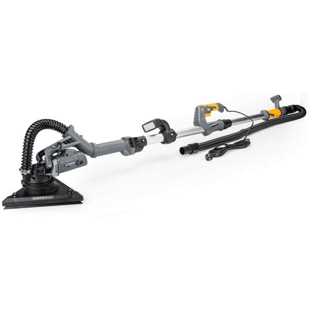 POWERMAT PM-DG-1450DL Bruska teleskopická na omítku sádrokarton 1450W LED 2v1 sada