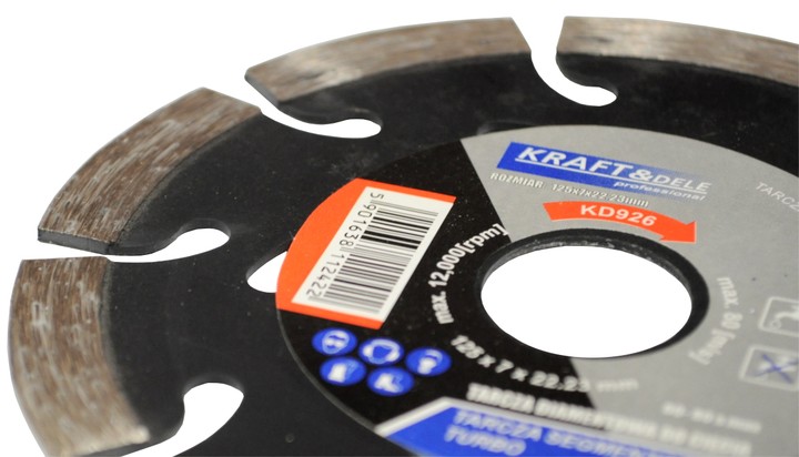 KRAFT&DELE KD926 Diamantový kotouč segmentový TURBO 125x7x22,23 mm