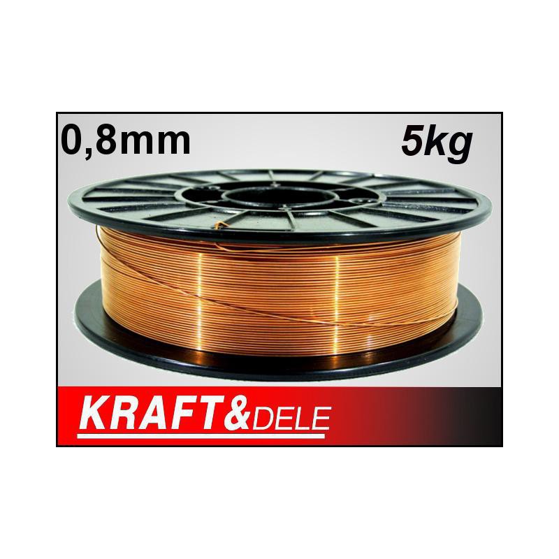 Kraft&Dele KD1151 Poměděný svařovací drát MIG/MAG 5kg na svařování 0,8mm