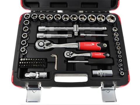 GEKO T00100 Gola sada 72ks 1/4" 1/2" klíče, nástrčné hlavice, bity, ráčna