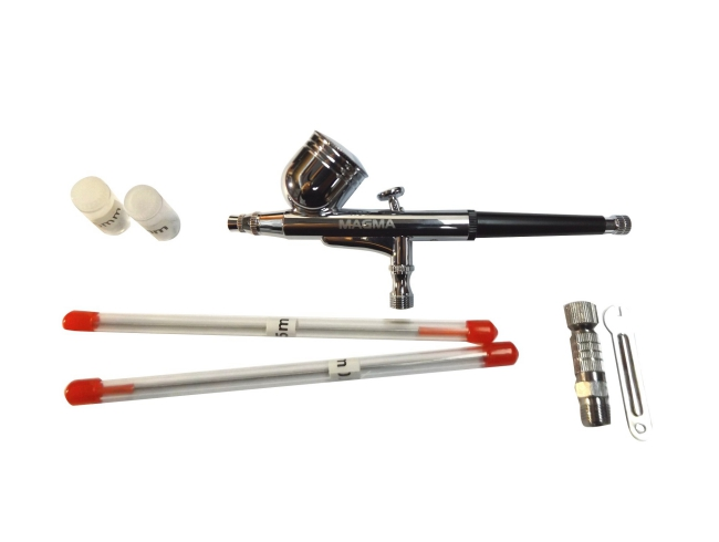MAGMA TG130S Airbrush stříkací pistole na malování nanášení barvy 3 trysky
