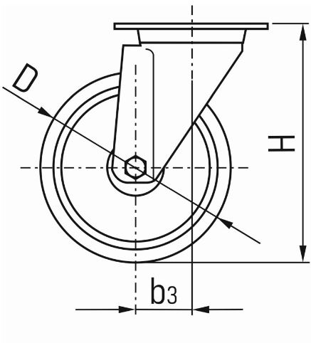 GEKO G71515 Otočné kolečko kolo 125 mm