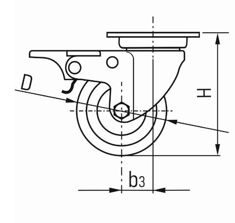 GEKO G71518 Otočné kolečko s brzdou kolo 100 mm