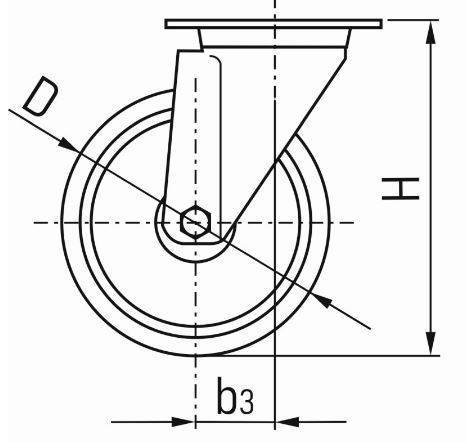 GEKO G71522 Otočoné kolečko kolo 125mm PP