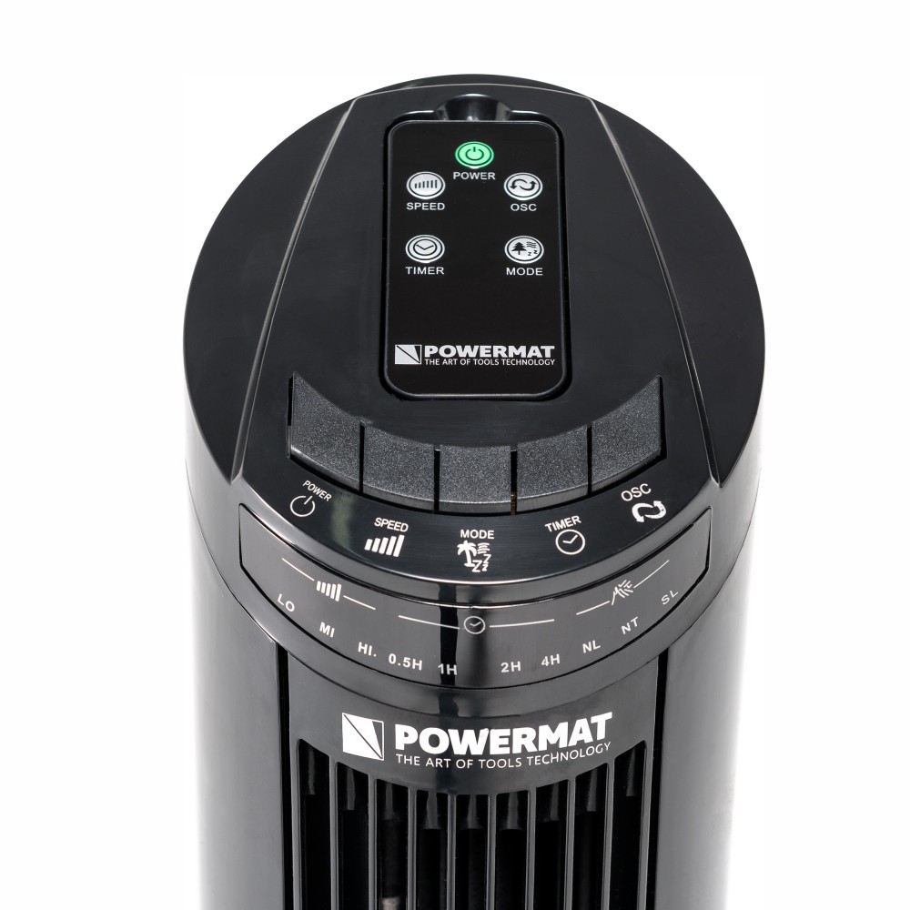 POWERMAT Black Tower-75 Věžový sloupový ventilátor 74cm 70W větrák