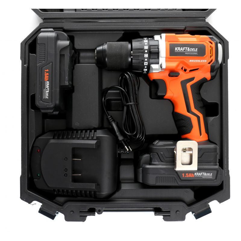KRAFT&DELE KD1728 Úderová vrtačka bezkartáčová 20V s kufříkem 