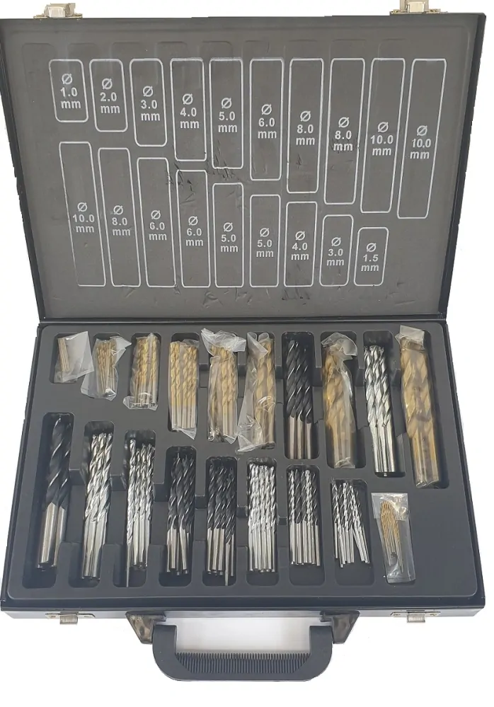 SILVER S10427 SADA VRTÁKY 1-10mm sada 160ks vrták na kov beton dřevo